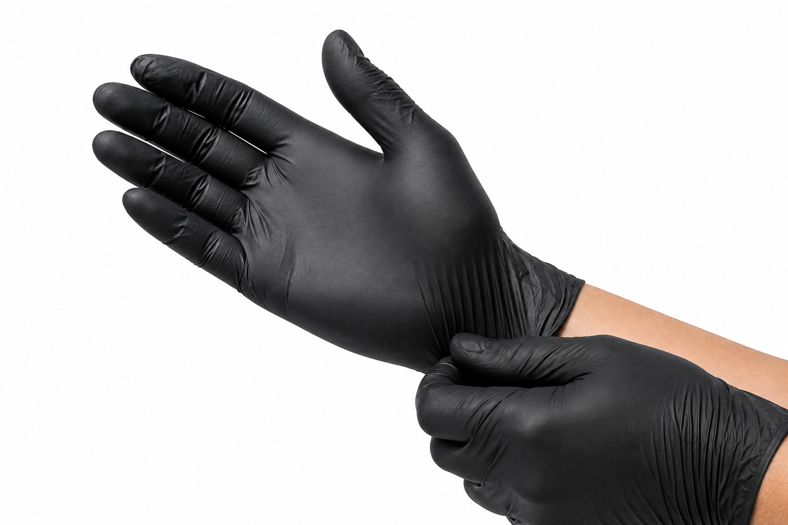 Gants Vinyle Noir Jetables – Boîte 100 Pièces – Image 4